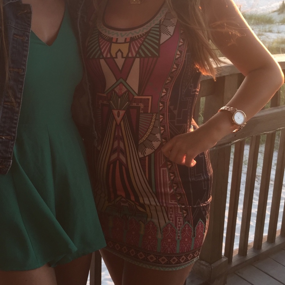 Patterned Fitted Dress